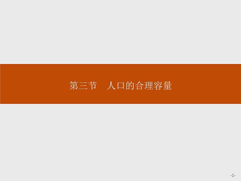 高中地理人教必修2：1.3 人口的合理容量课件01