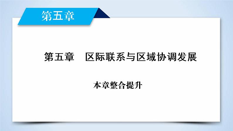 人教版高中地理必修三：第5章　区际联系与区域协调发展 整合提升 章节综合课件02