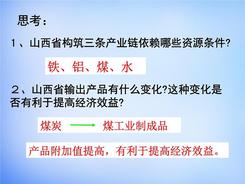 高中地理人教版必修三 3.1能源资源的开发-以我国山西省为例课件2 （共30 张PPT）05