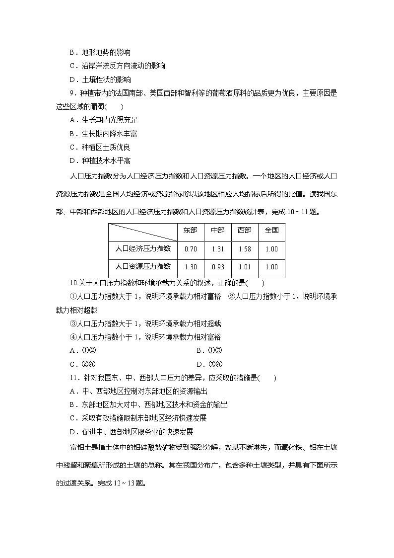 2020版高考地理大三轮复习浙江专用版练习：5考前仿真模拟卷（五）03