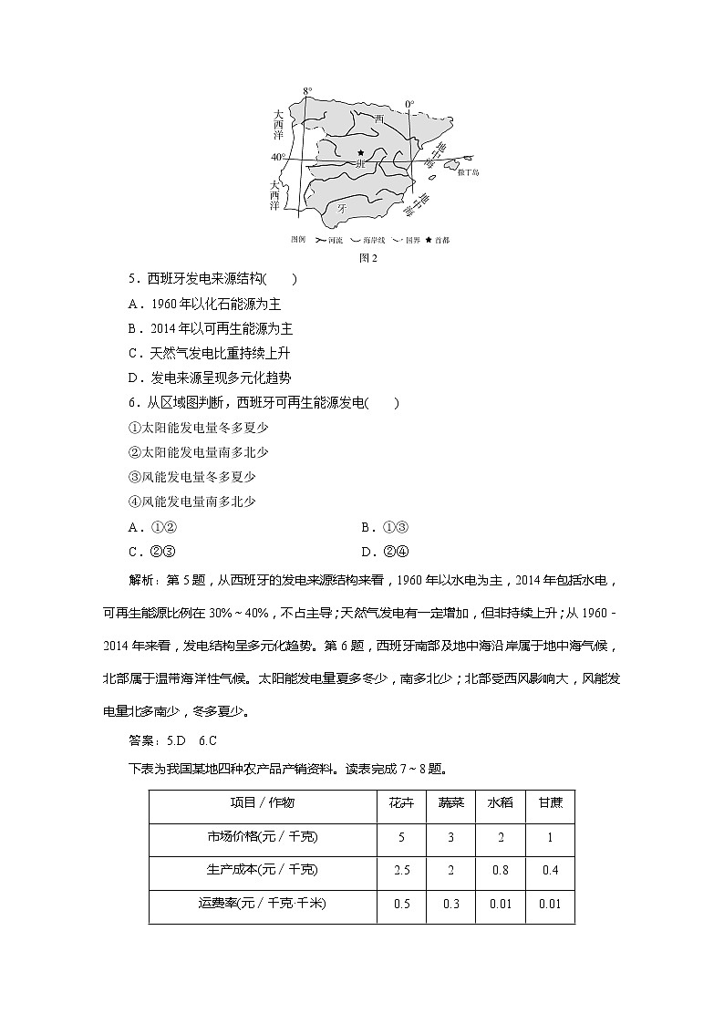 2020版高考地理大三轮复习浙江专用版练习：11选择题专练（十一）第3页