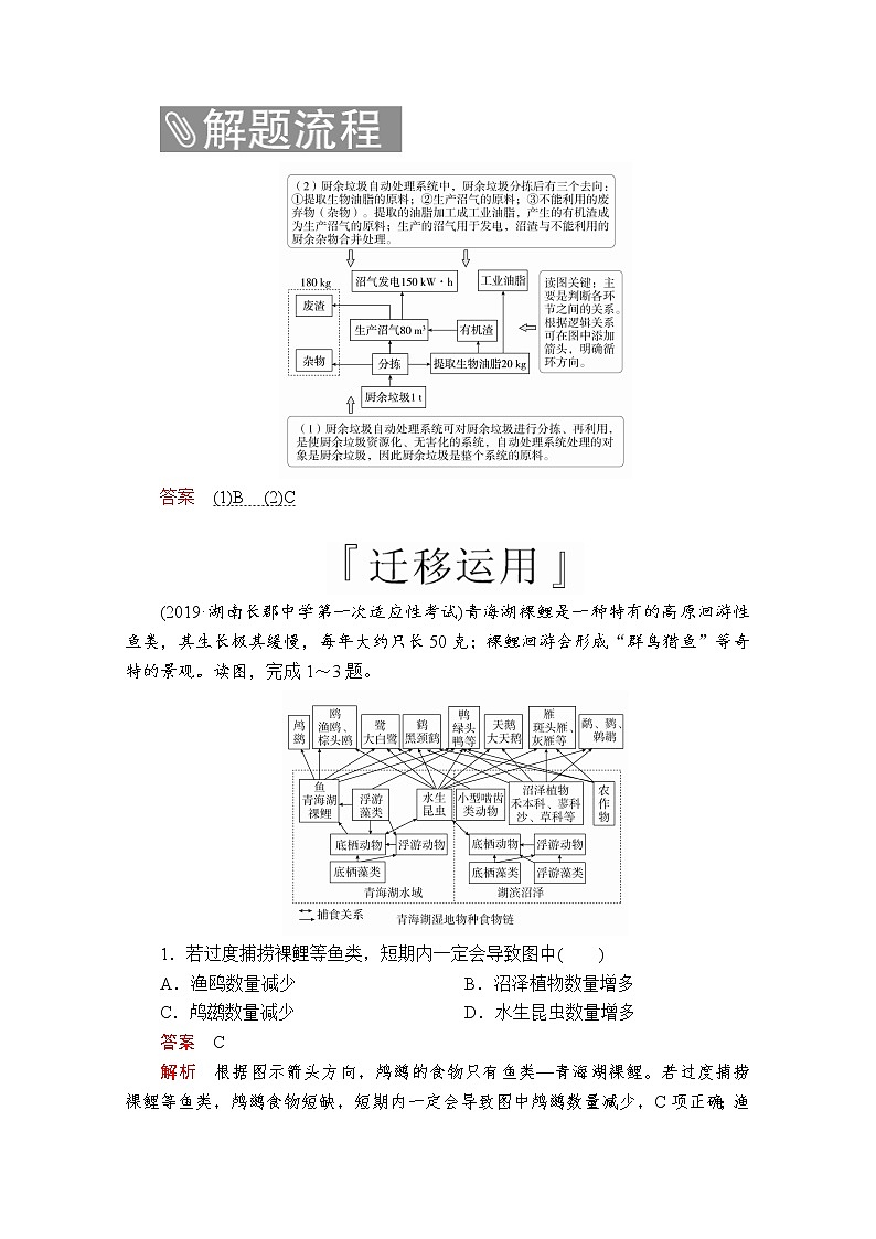 2020版高考地理三轮专题培优教程全国通用版检测：第二编专题二图表一　地理关联图（循环图）03