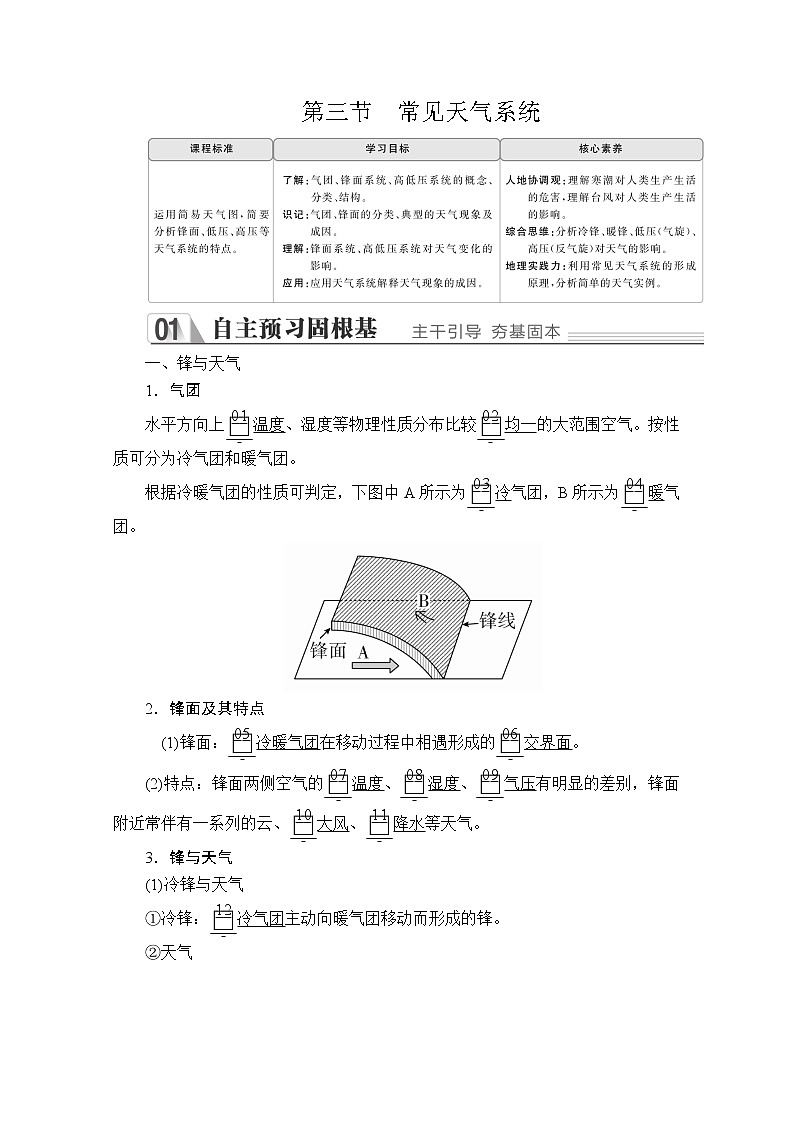 2020地理同步导学提分教程人教必修一讲义+测试：第二章地球上的大气第三节01