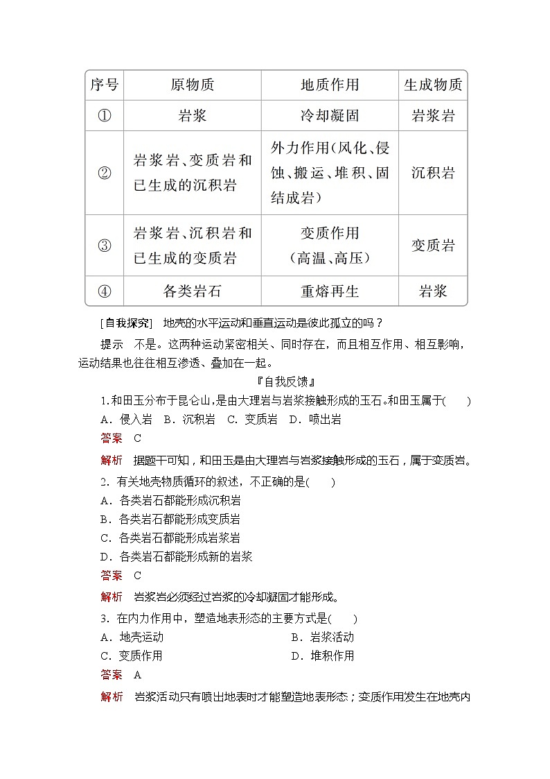 2020地理同步导学提分教程人教必修一讲义+测试：第四章地表形态的塑造第一节第一课时03
