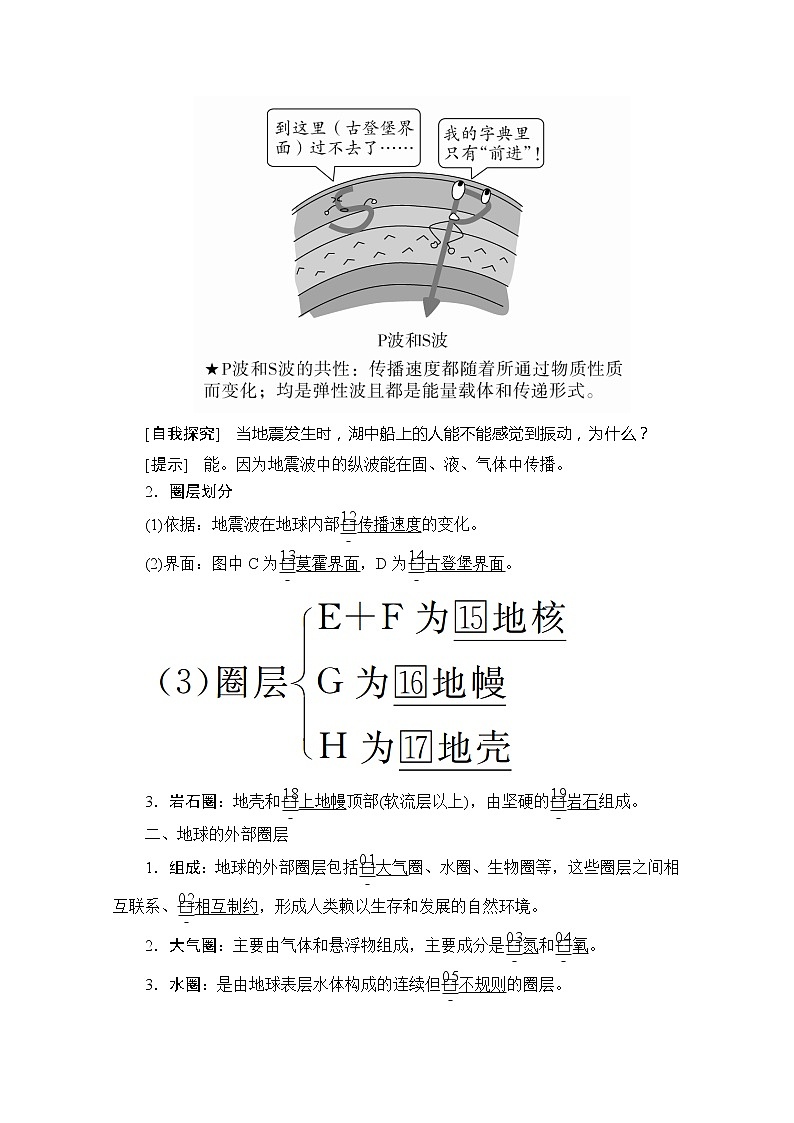 2020地理同步导学提分教程人教必修一讲义+测试：第一章行星地球第四节02