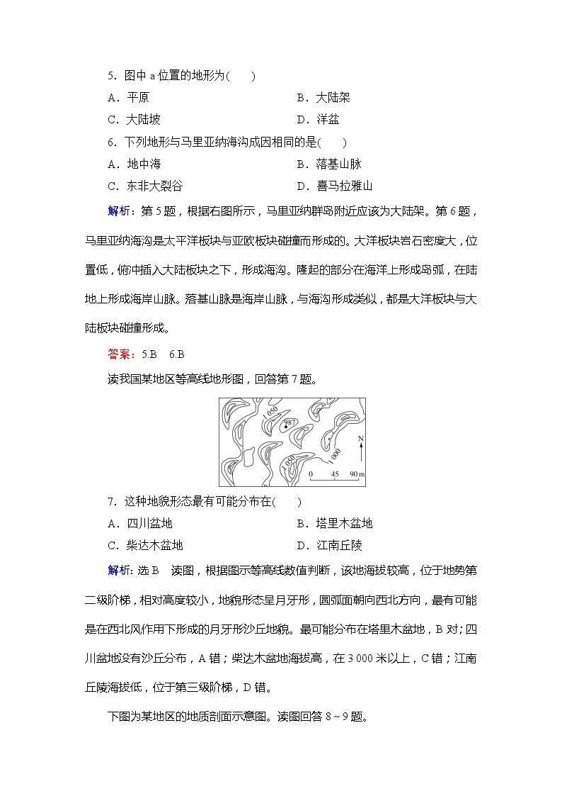 2020年人教版高中地理必修1课下跟踪检测：第四章　章末质量评估卷（四）03