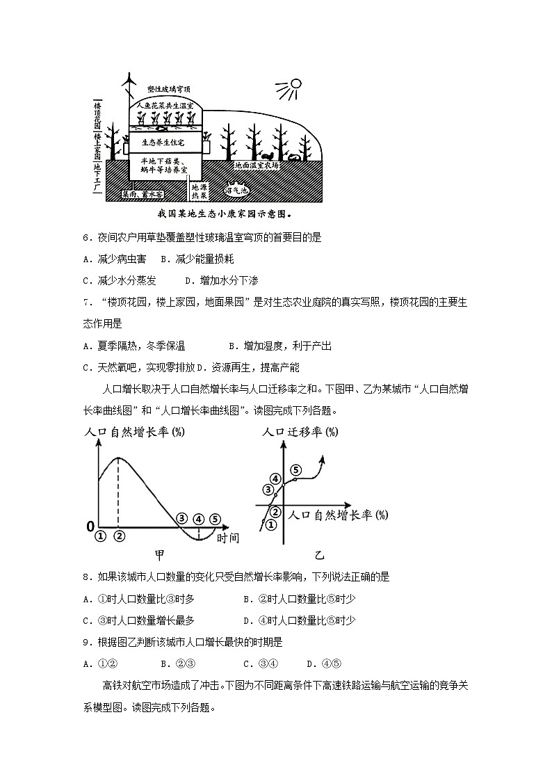 2018-2019学年高一下学期人教版地理必修2 期末模拟试卷02