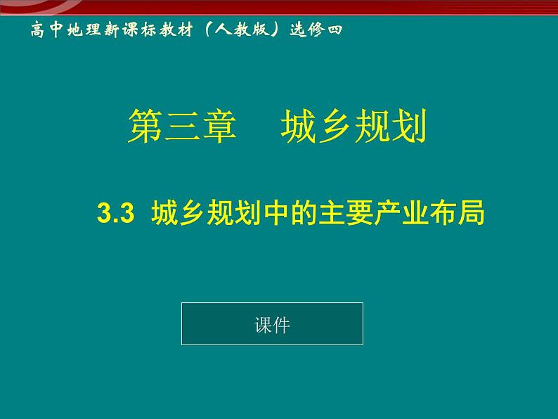 3.3《城乡规划中的主要产业布局》课件（新人教版选修4）01