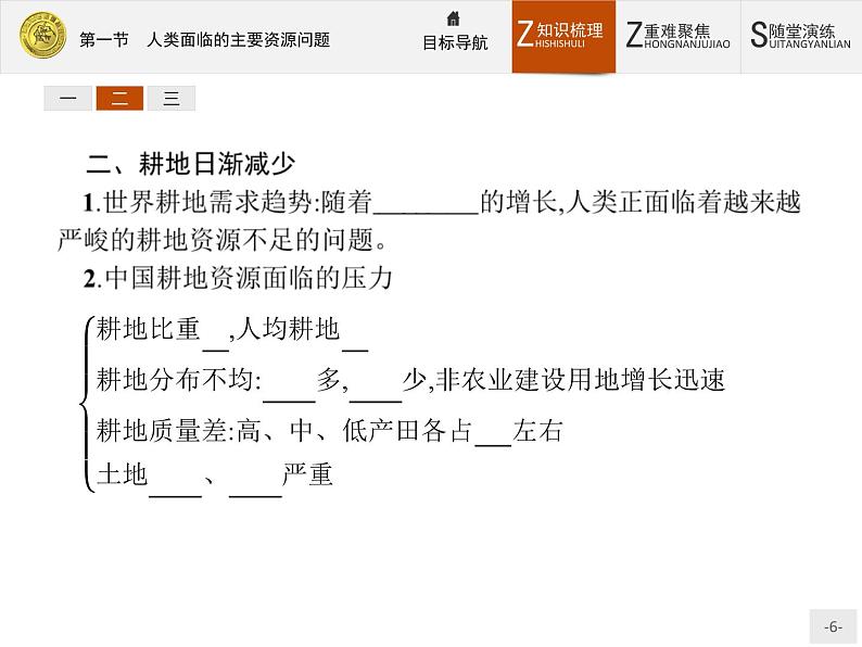 2018版高中地理人教版选修6课件：3.1 人类面临的主要资源问题06