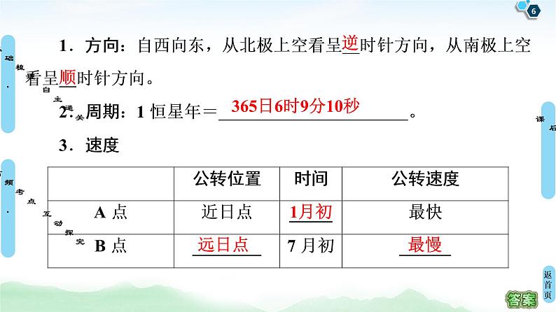 鲁教版2021版高考地理一轮复习新高考 第一单元　从宇宙看地球(含地球和地图) PPT课件+练习+学案06