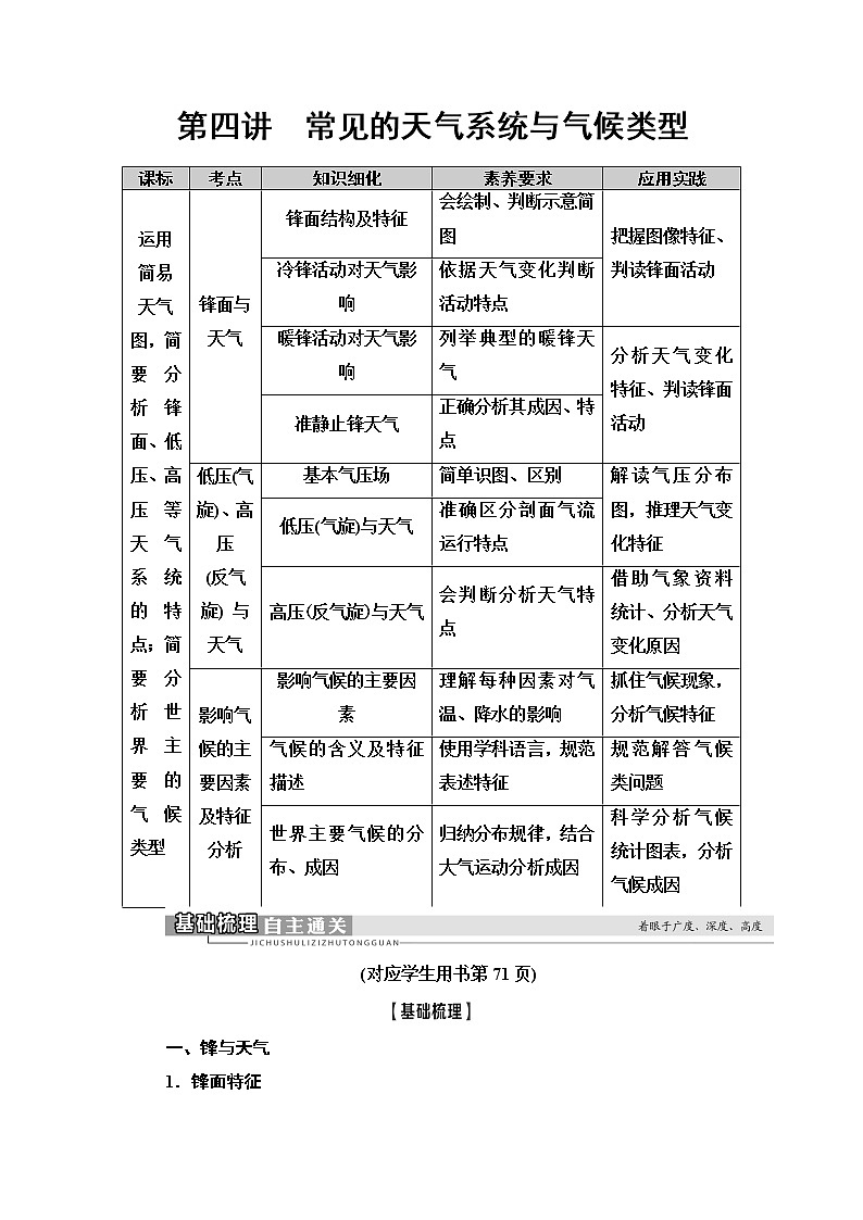 鲁教版2021版高考地理一轮复习新高考 第二单元　从地球圈层看地理环境 PPT课件+练习+学案01