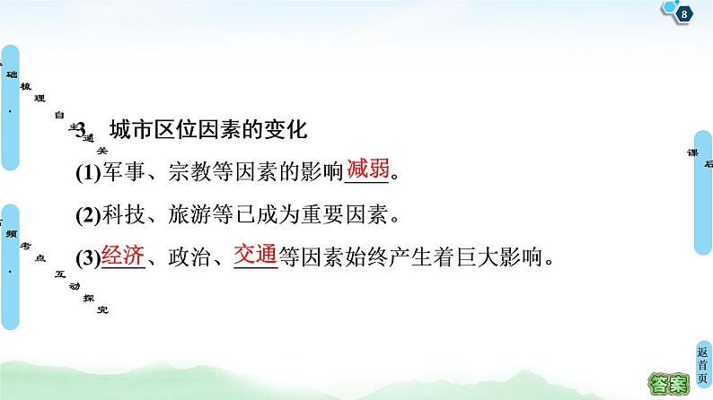 鲁教版2021版高考地理一轮复习新高考 第六单元　城市与地理环境　PPT课件+练习+学案08