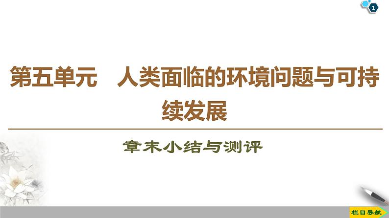 新中图版（2019）高中地理必修第二册 第五章人类面临的环境问题与可持续发展 PPT课件+学案+课后作业01