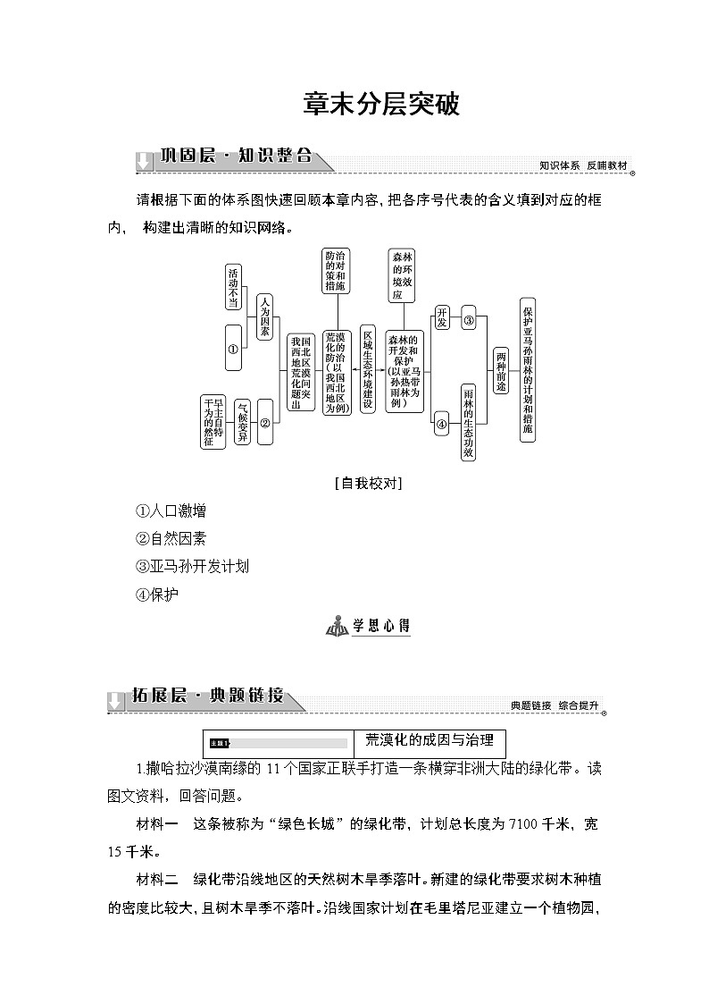 2018版高中地理（人教版）必修3同步教师用书：第2章 章末分层突破01