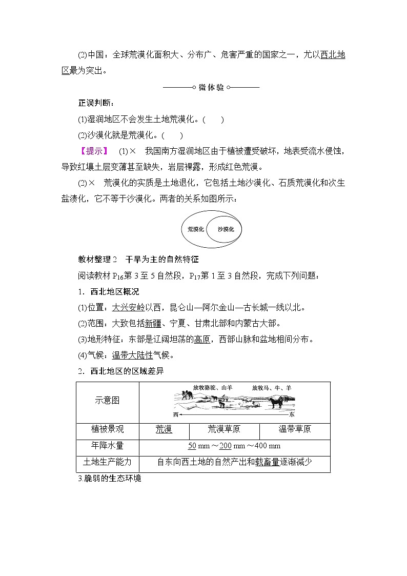 2018版高中地理（人教版）必修3同步教师用书：第2章 第1节 荒漠化的防治——以我国西北地区为例02