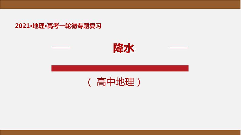 2.2.3 降水（讲）课件-2020年高考地理二轮复习讲练测(共45张PPT)01