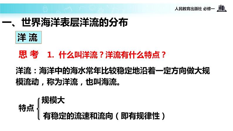 高中 地理人教版 (新课标) 必修1  第三章 地球上的水 第二节 大规模的海水运动 课件第4页