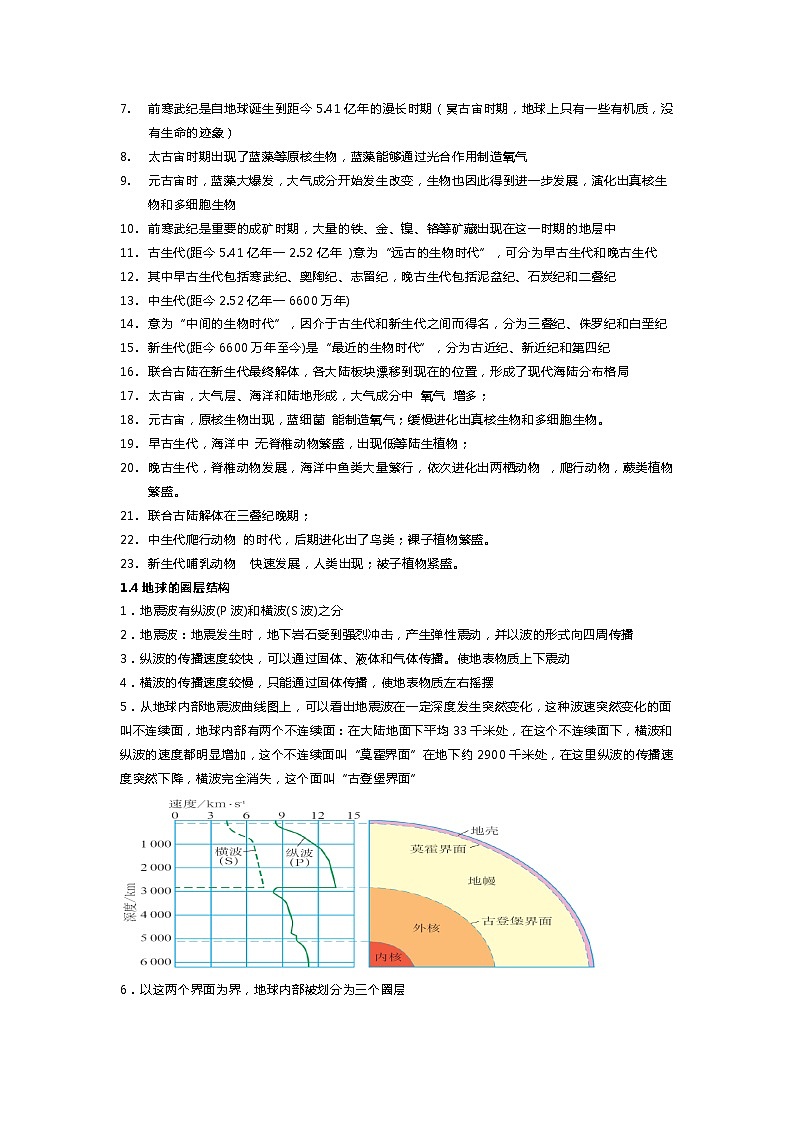 人教版（2019）地理必修第一册：知识点梳理总结第2页