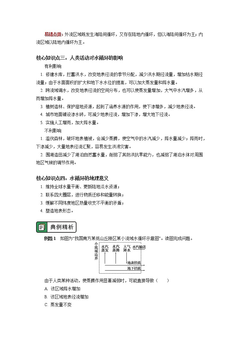 必修1 第三章 地球上的水 第一节 学案03