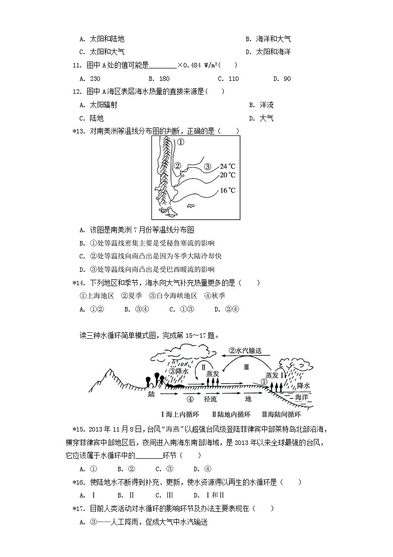 选择性必修1 第四章 水的运动 第三节同步练习03