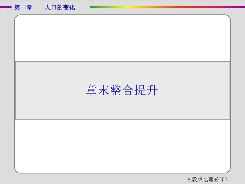 人教版地理必修2第一章人口的变化章末 PPT课件+练习01