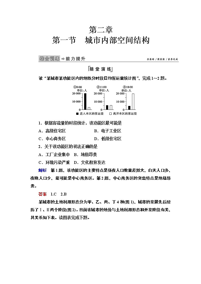 人教版地理必修2第二章城市与城市化第1节 PPT课件+同步练习01