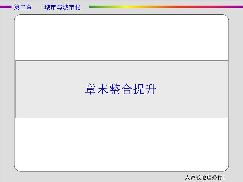 人教版地理必修2第二章城市与城市化章末 PPT课件+练习01