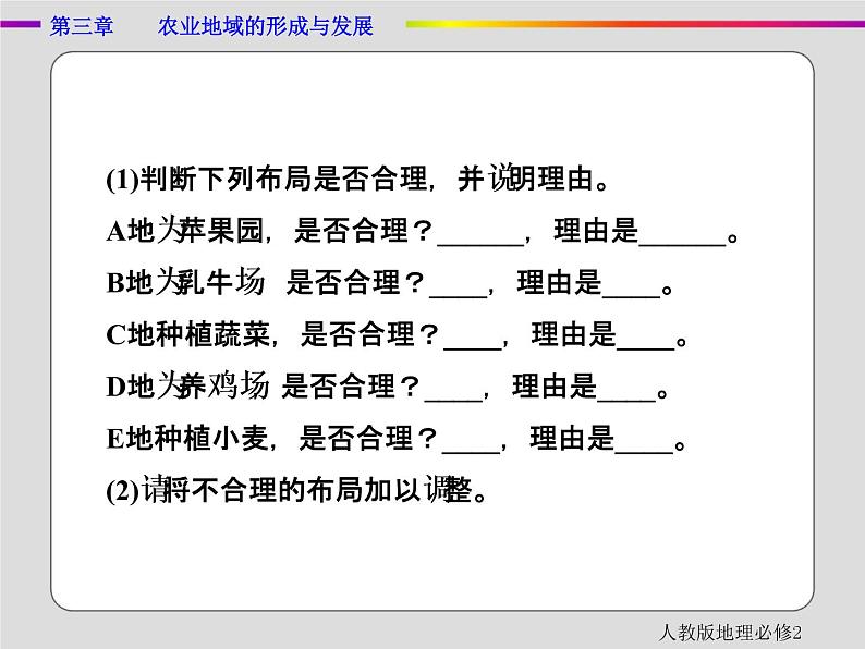 人教版地理必修2第三章农业地域的形成与发展章末 PPT课件+练习07