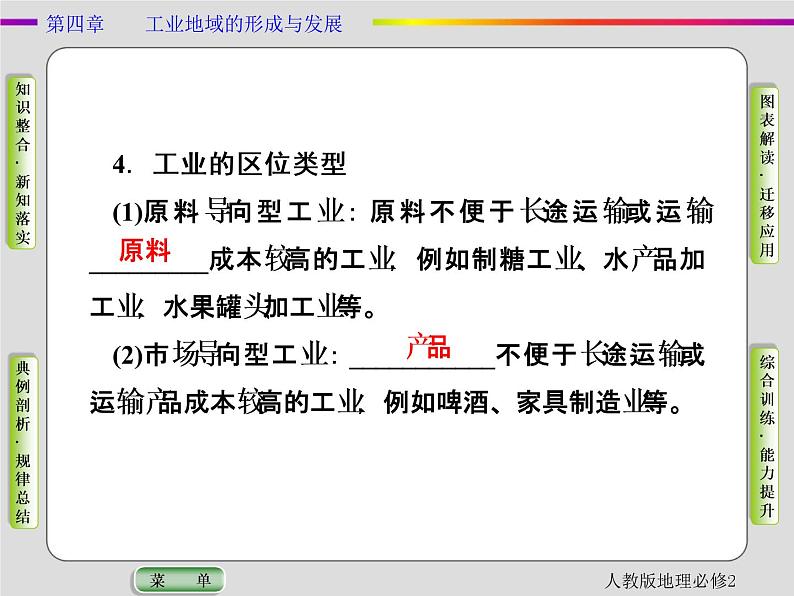 人教版地理必修2第四章工业地域的形成与发展第1节 PPT课件+同步练习06