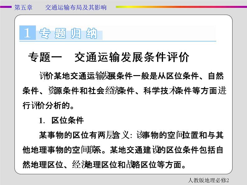 人教版地理必修2第五章交通运输布局及其影响章末 PPT课件+练习02