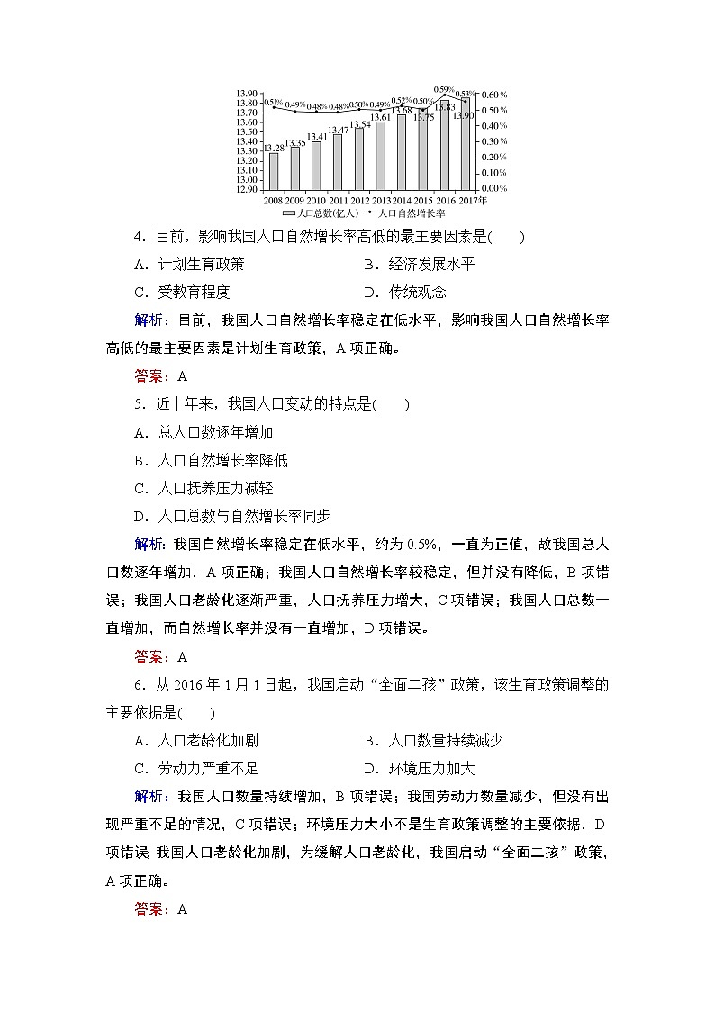 2021年湘教版高中地理必修2（课件 课时跟踪检测 阶段测试）第一章第一节人口增长模式02