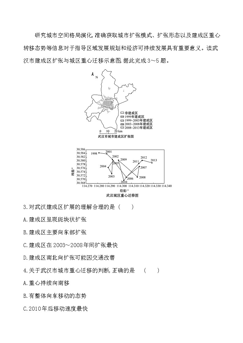 2021版高考地理核心讲练答一轮复习鲁教通用版（课件+核心考点+课时提升作业）：第6单元城市与地理环境 第1讲02