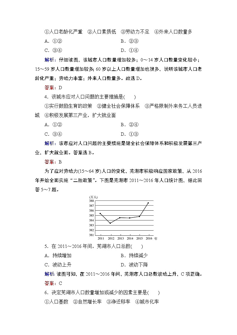 2021年湘教版高中地理必修2 第1章 人口与环境 章末知识整合 试卷课件02