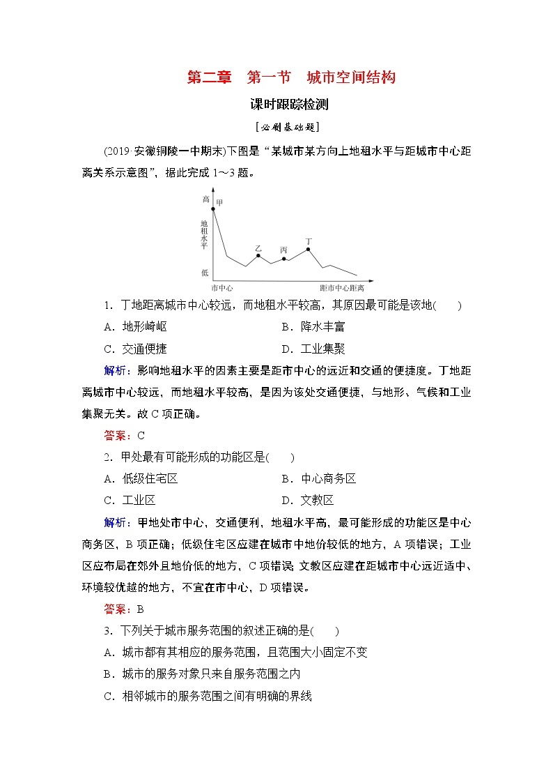 2021年湘教版高中地理必修2 第2章 城市与环境 第1节 城市空间结构 课件01