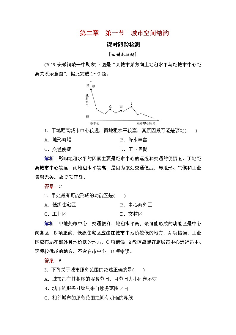2021年湘教版高中地理必修2 第2章 城市与环境 第1节 城市空间结构 课件01