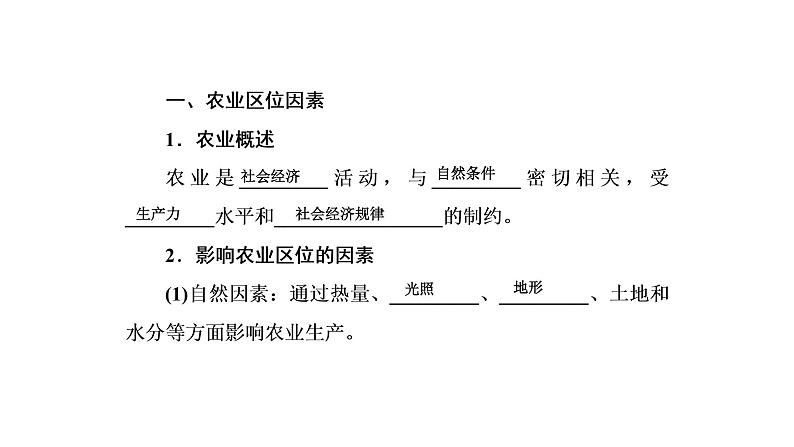 2021年湘教版高中地理必修2 第3章 区域产业活动 第2节 农业区位因素与农业地域类型 课件05