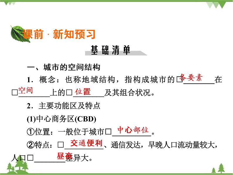 春中图版高中地理必修2 第2章 第1节 城市的空间结构 PPt课件+试卷04