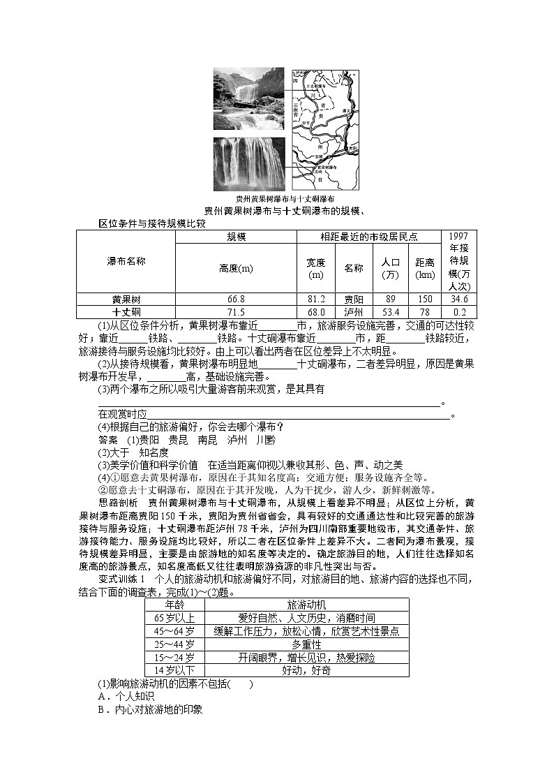 高中地理人教版选修3学案 5.1 设计旅游活动03