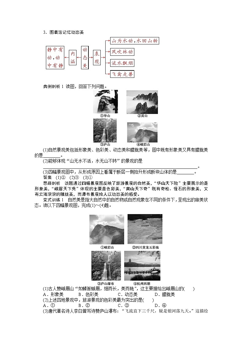 高中地理人教版选修3学案 3.1 旅游景观的审美特征03