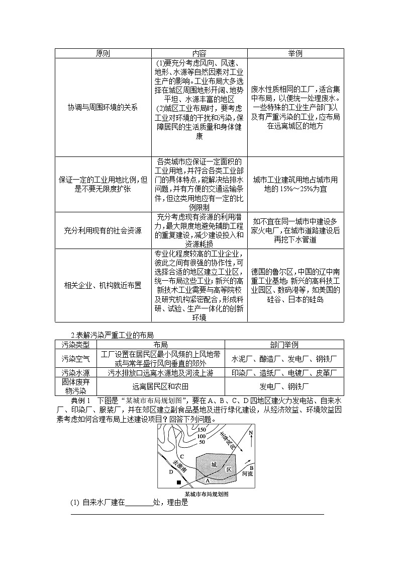 高中地理人教版选修4学案 3.3 城乡规划中的主要产业布局02