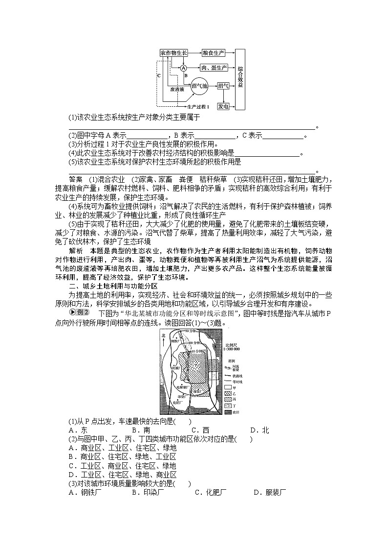高中地理人教版选修4学案 第3章 城乡规划 章末整合02