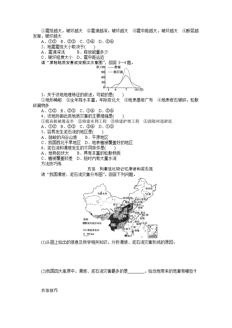 高中地理人教版选修5学案 1.2 主要自然灾害的形成与分布 第2课时02