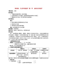 高中人教版 (新课标)第一节 森林及其保护教案