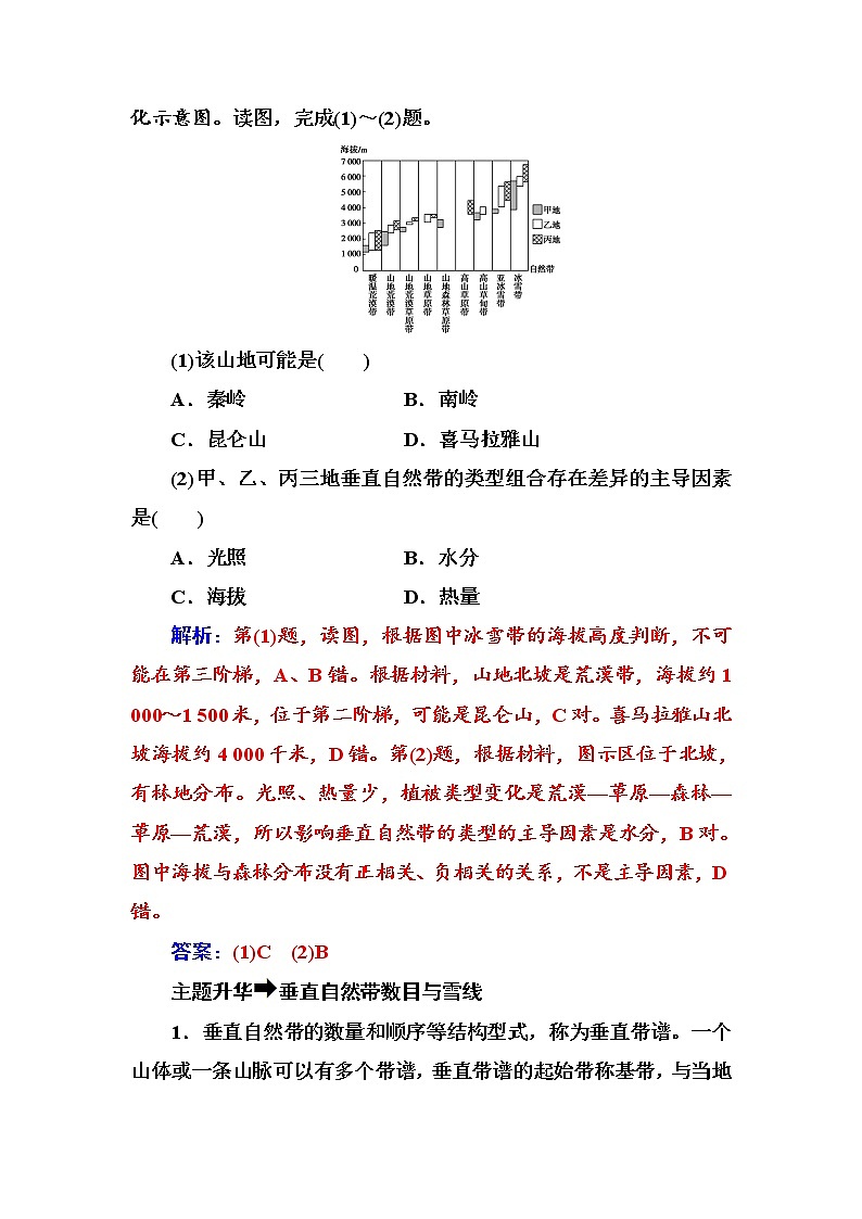 高中地理人教版必修1练习：第五章 章末总结提升 Word版含解析第3页