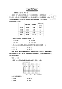 高中地理人教版 (新课标)必修1第一章 行星中的地球综合与测试随堂练习题