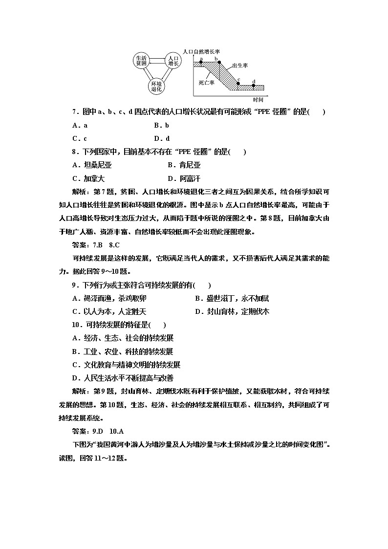 人教版高中地理必修二第六章  第一节  人地关系思想的历史演变 试卷03