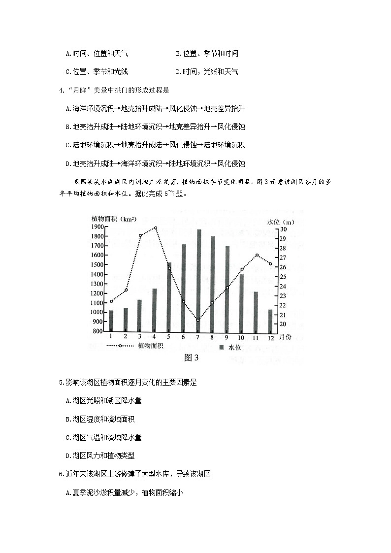 全国八省联考2021年1月福建省普通高等学校招生适应性测试地理试题02