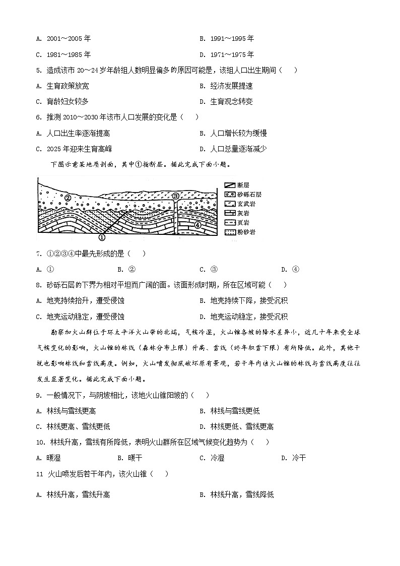 精编：2020年全国统一高考地理试卷（新课标Ⅲ）及答案解析（原卷+解析卷）02