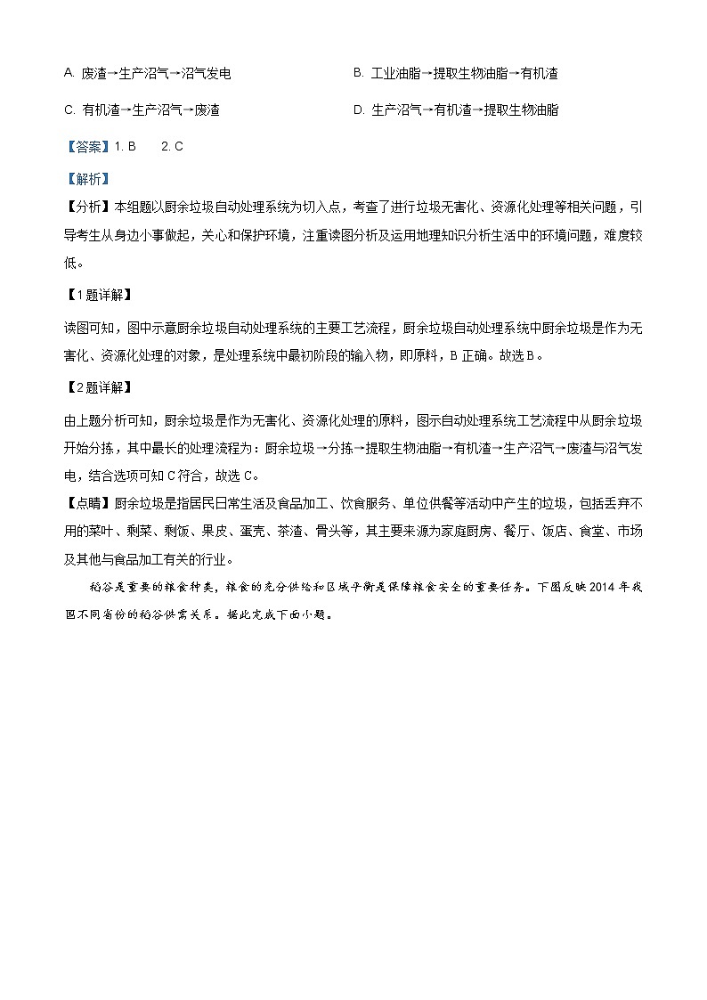 精编：2019年全国统一高考地理试卷（新课标Ⅲ）及答案解析（原卷+解析卷）02