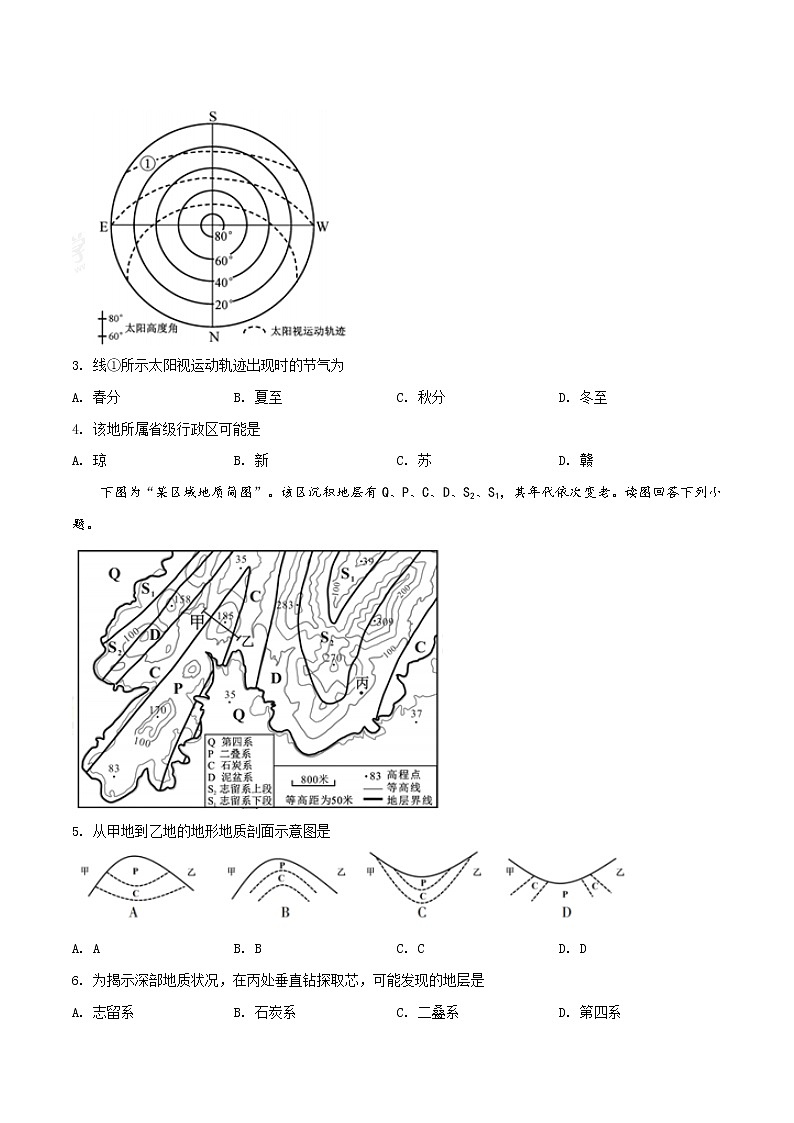 精编：2018年普通高等学校招生全国统一考试地理（江苏卷）及答案解析（原卷+解析卷）02